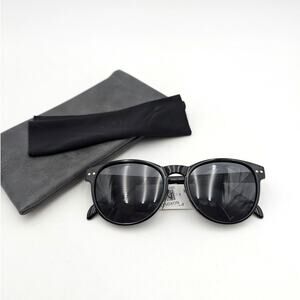 Aire Karma Unisex Sunglasses Classic Round Shape Black Polarised Unisex One Size